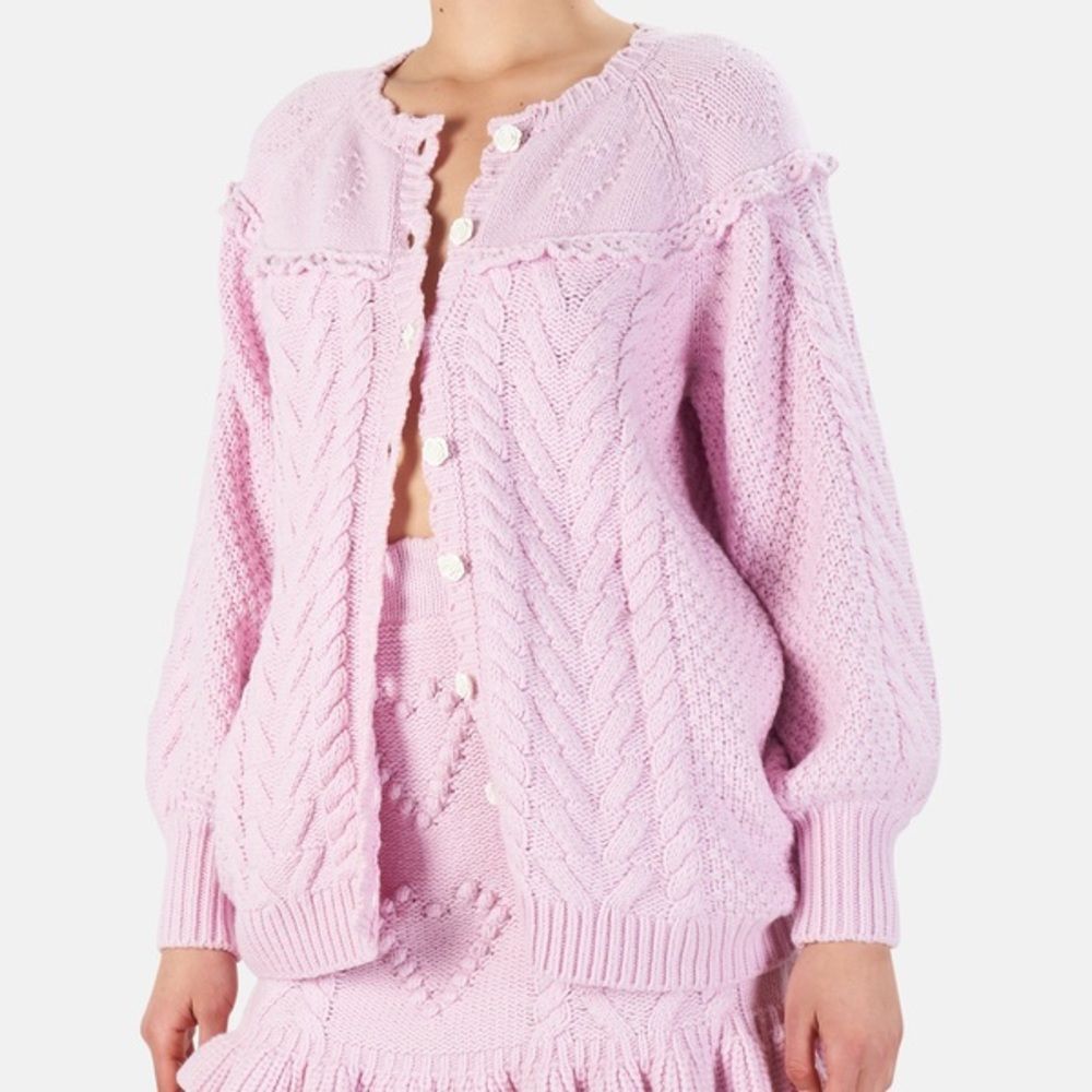 LOVESHACKFANCY LAKE CARDIGAN XS